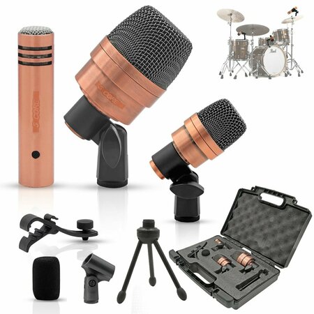 5 CORE 5 Core Drum Microphone Kit Wired Dynamic Instrument Mic Set for Bass Tom Snare - DM 7XP COPPEREX DM 7XP COPPEREX